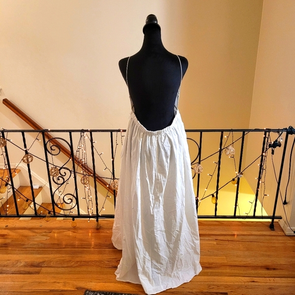 NWT Commense Backless Pleated Deep V-Neck Dress -gorgeous! Size Large β€οΈ - Picture 8 of 14